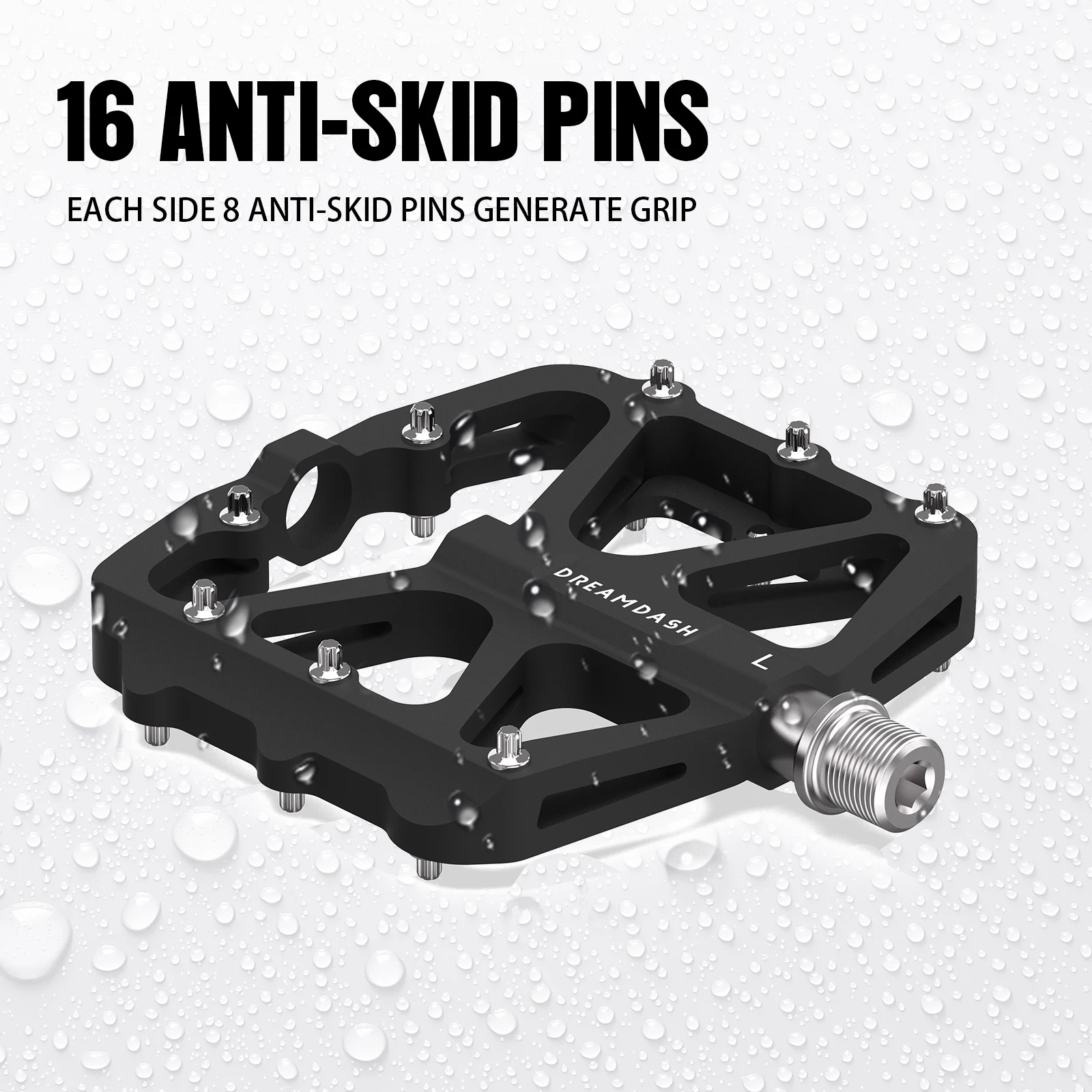 

Dreamdash 3 подшипники MTB велосипедные педали платформа из алюминиевого сплава 16-контактный противоскользящий SPD/плоский гибридный/ось Chromoly часть велосипеда