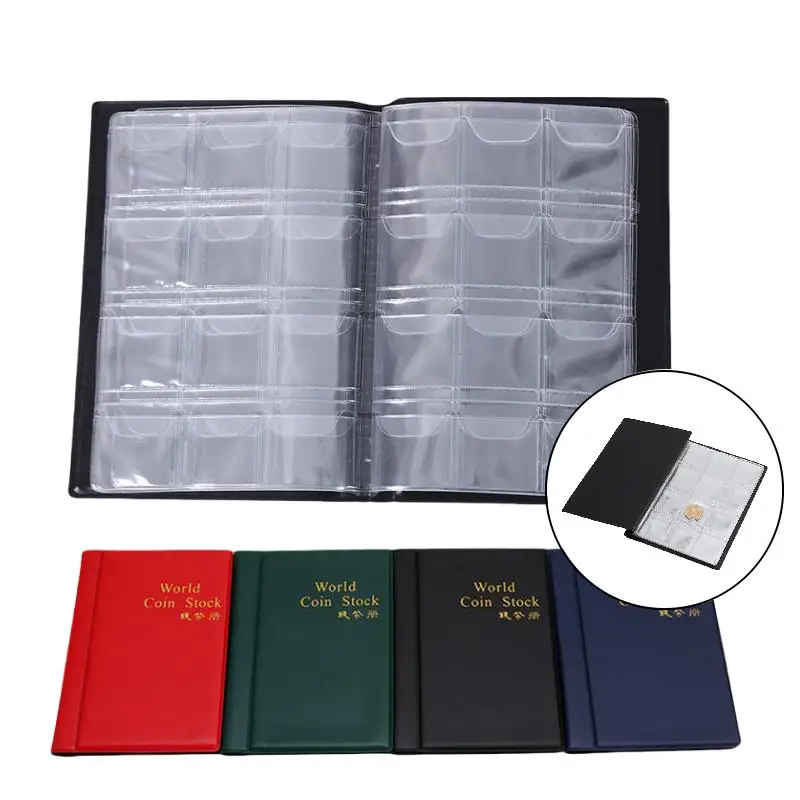1 PC 120 Grid Münze Album Bücher Mini Münzhalter Seiten Münzaufbewahrung Sammeln Album Buch Fall Sammlung Tasche
