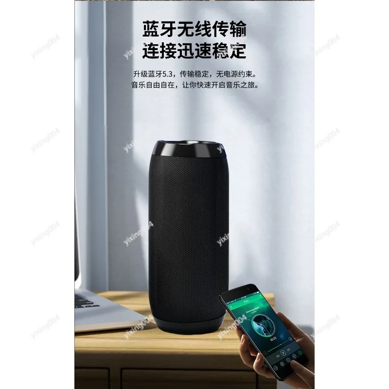 

Mini Fabric Bluetooth Speaker, Portable Wireless Stereo Subwoofer with TF Card Slot