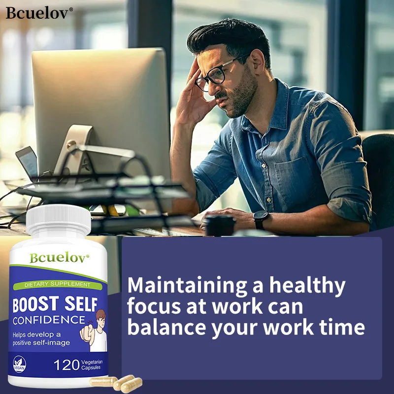 Self-confidence Support Capsules, Cognitive Booster, Enhance Focus Memory Clarity & Self-Confidence, Natural Brain Health