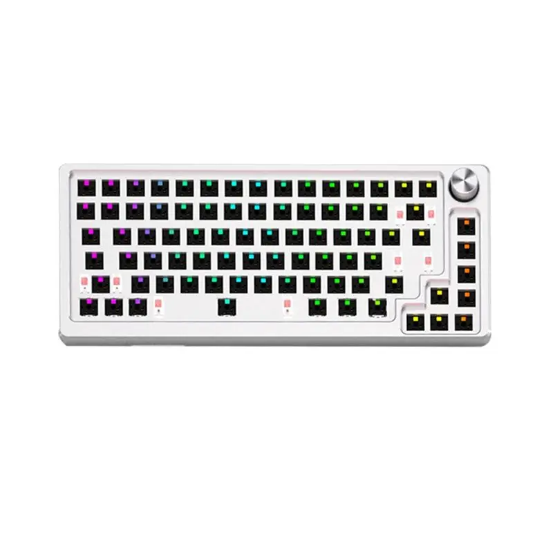 A60F-83 teclas Kit de teclado mecánico de aluminio con cable RGB intercambio en caliente teclados para juegos multifunción de Metal personalizados