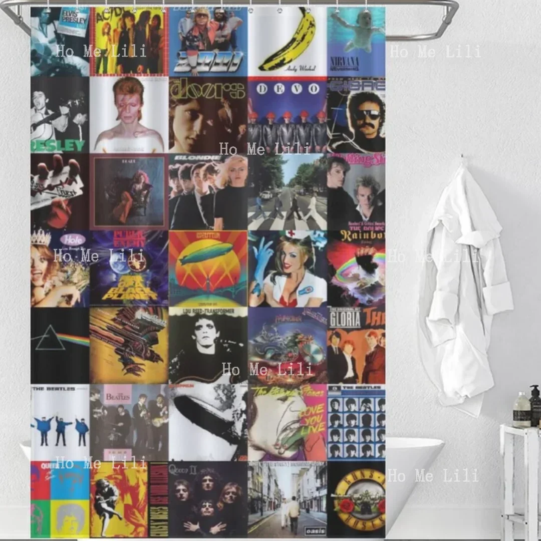 

Music Rock Band Shower Curtains Art Album Cover Bathroom Art Decoration Home Gifts Waterproof Curtains