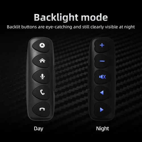 Imagen 2 del producto Volante inalámbrico de 10 teclas, Control remoto, reproducción de música para Radio de coche, DVD, GPS, Control remoto Multimedia, navegación Android