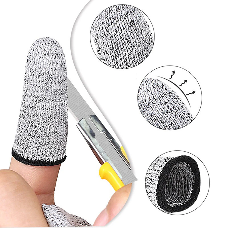 1Pair Finger Cots Cut Resistant Sleeves Thumb Protector Reusable Peel Fingertip Covers Picking Gloves For Kitchen Accessory Tool images - 6