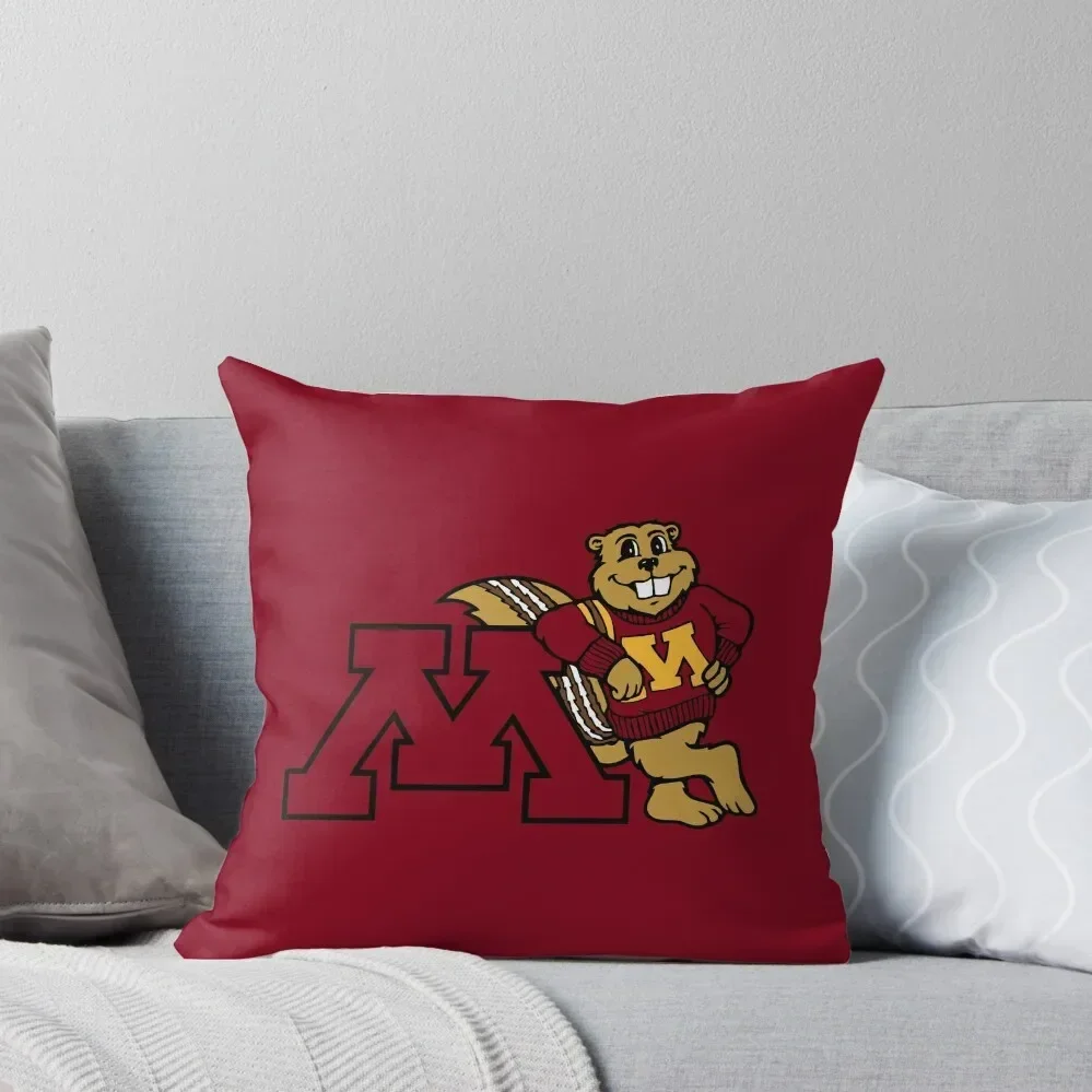 Goldy Gopher Throw Pillow Christmas Pillow Cases Christmas Pillows Cushions For Decorative Sofa Christmas Pillow Covers