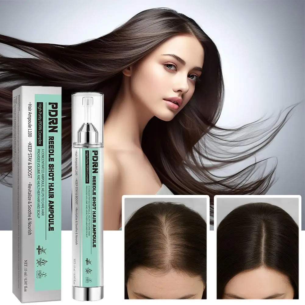 1/2/3PCS PDRN Reedle Shot Hair Ampoule Hair Ampoule with Keratin & Biotin, Deeply Moisturizes & Repairs Hair, Increases Scalp Hy
