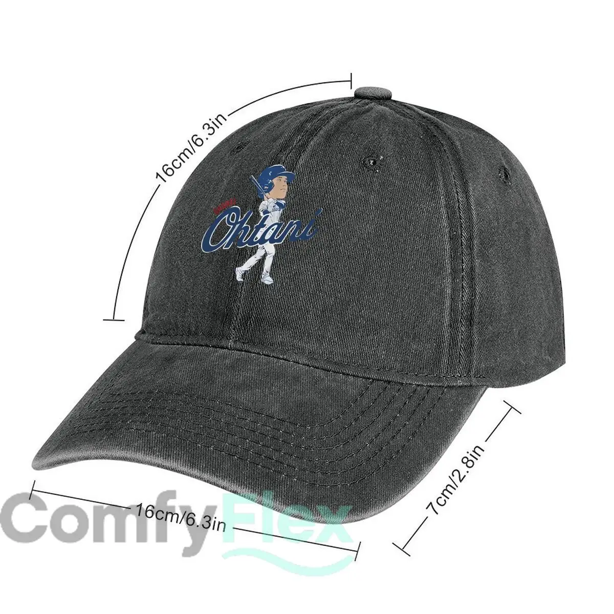 Shohei Ohtani Baseball Unisex Adjustable Adult Washed Baseball Cap Casual Hat for Men & Women Hip Hop