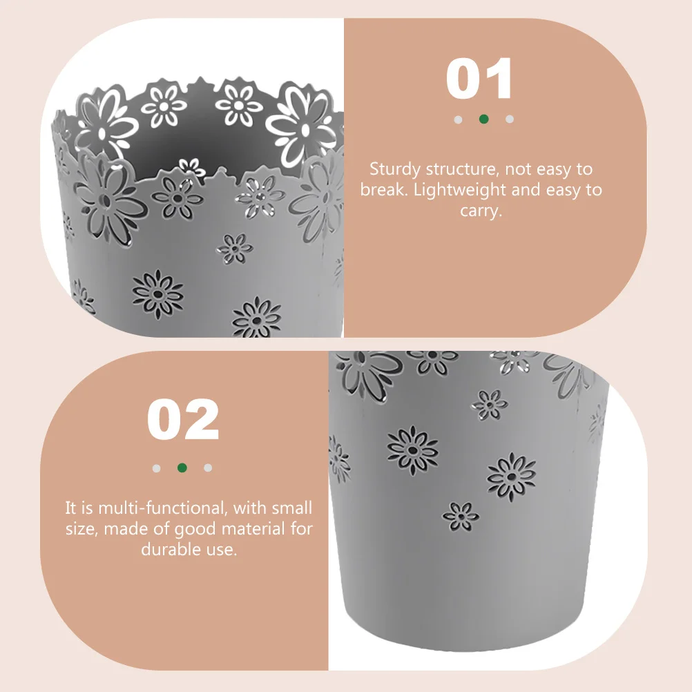 

2Pcs Desktop Garbage Storage Case Small Trash Can Multi-Purpose Container Excellent Details Space-Saving