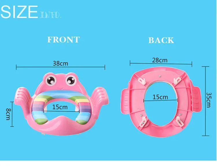 Baby-Toilettentrainer-Sitz mit Tritthocker und Leiter, verstellbarer Trainingsstuhl, bequemer, niedlicher Cartoon-Toilettensitz für Kinder – Detail 8