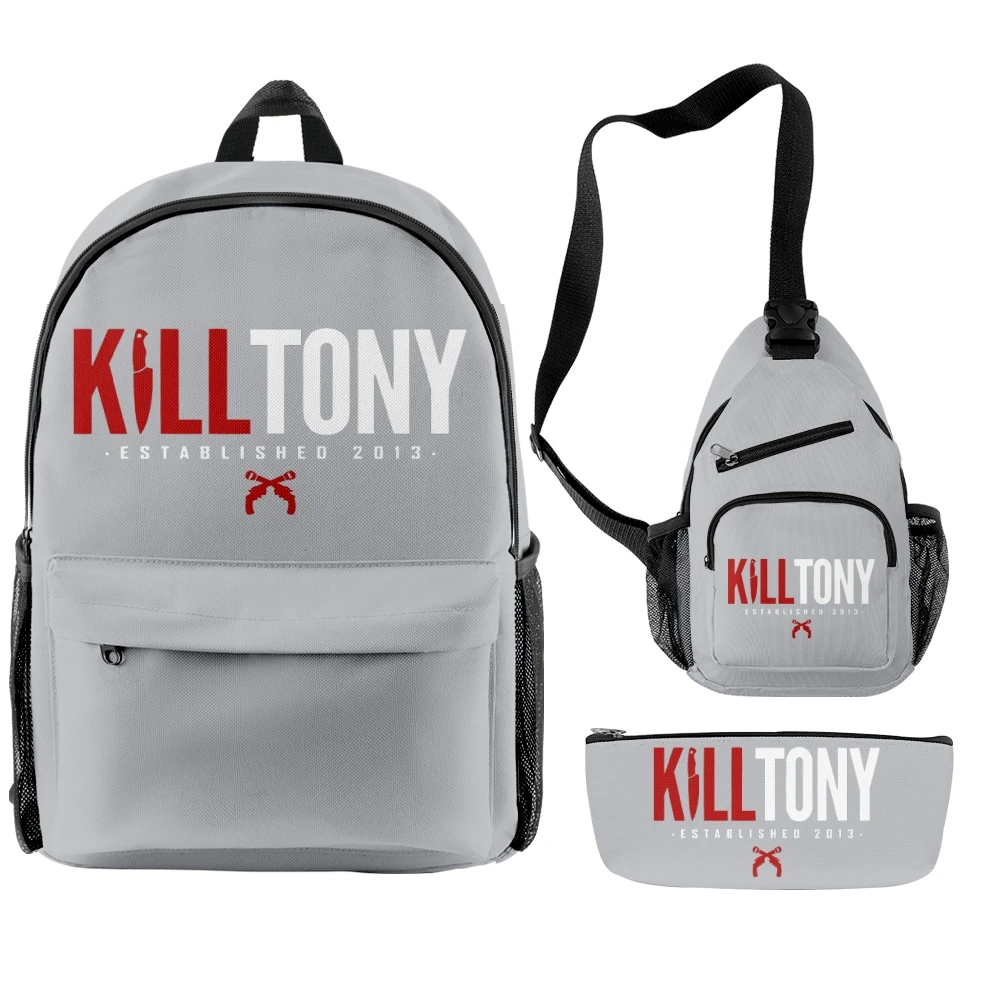 Kill Tony Backpack Three Piece Set Women Men Shoulders Bag Fashion Streetwear Travel Bags