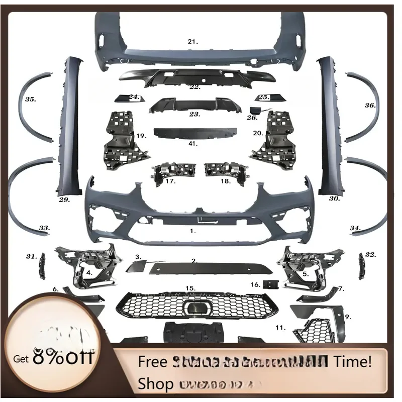 

X5 G05 Front Bumper Rear Bumper Fenders Facelift X5 G05 Upgrade to F95 X5M Car Bumpers Body Kit s 2018 2019 2020