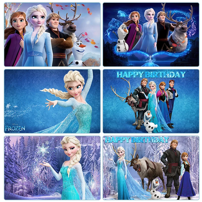 Girls Winter Happy Birthday Background 