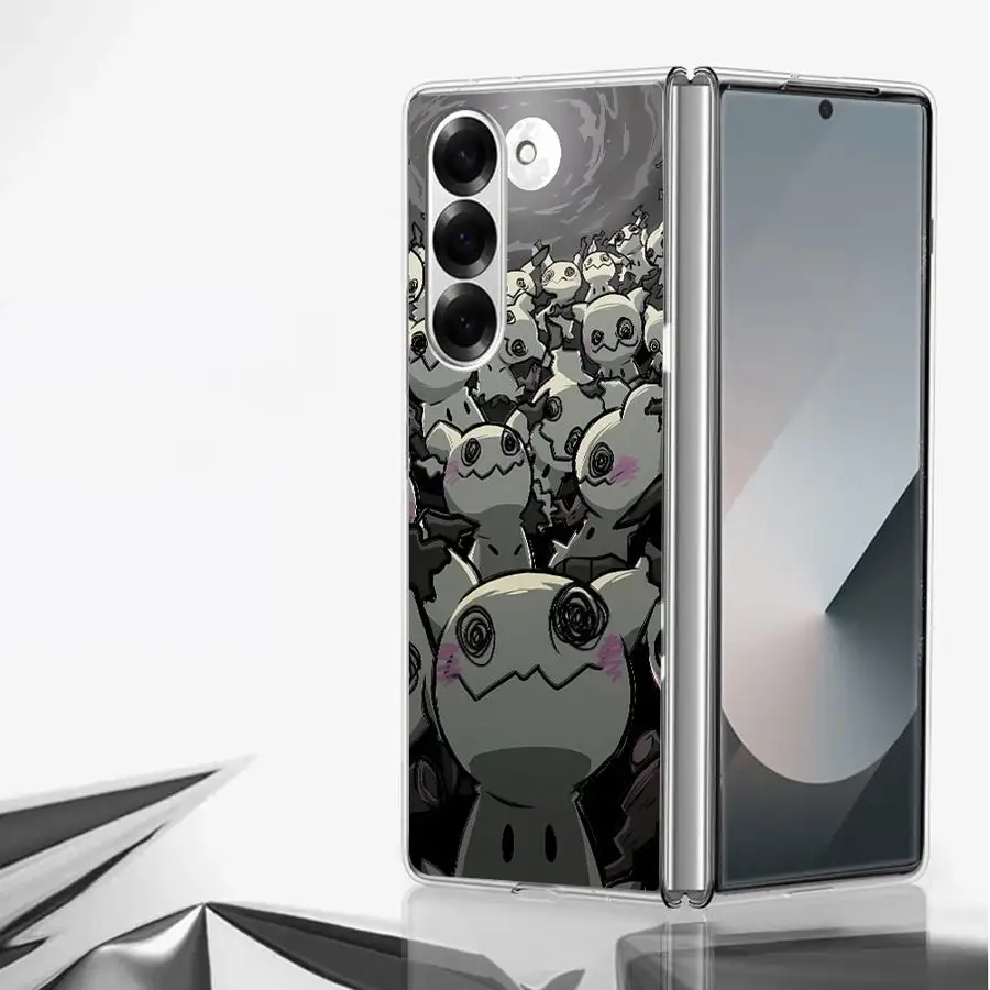 Funda para Samsung Galaxy ZFold3 ZFold6 Z Fold 7 6 5 4 3 ZFold4 ZFold7 ZFold5 funda dura para teléfono Pokemons Pikachu