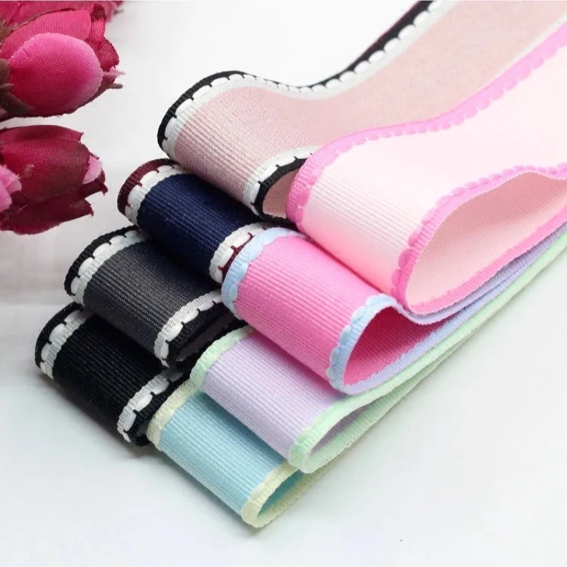 

(5 meter/lot) 2.5CM 1" Jump Line Bilateral Rib Sewing Clothes Ribbon DIY Handmade Bowknot Hair Accessories Decoration Supplies