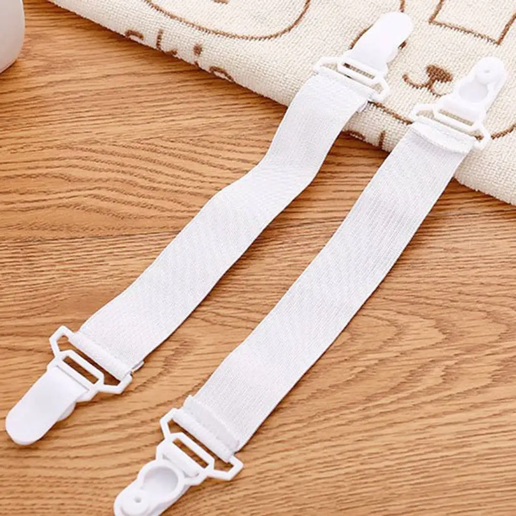 4 Pieces Elastic Beds Sheet Grippers Mattress Gripper Clip Fasteners Straps Organization Household Accessories