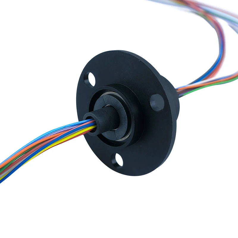 Miniature cap-type conductive slip ring 360-degree rotation suitable for automated signal transmission on robot rotary tables
