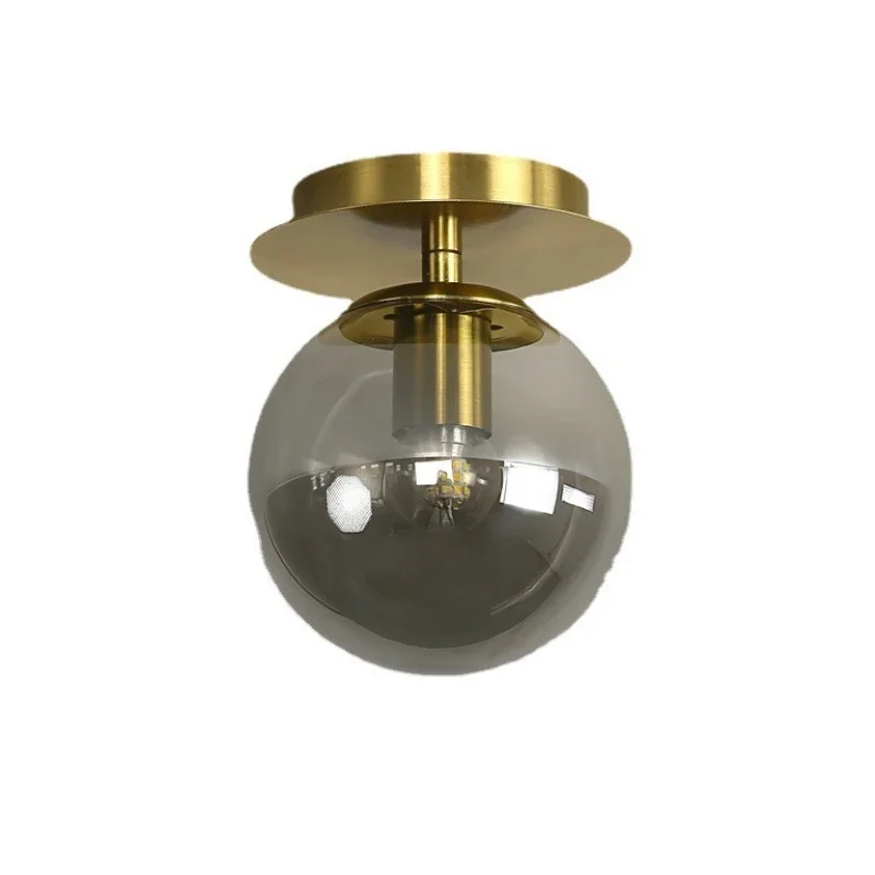 Imagem -05 - Nordic Gold Glass Iron Led Ceiling Light Home Daily Lighting Quarto Sala de Estar Lâmpada de Cabeceira Luminárias para Celling E27