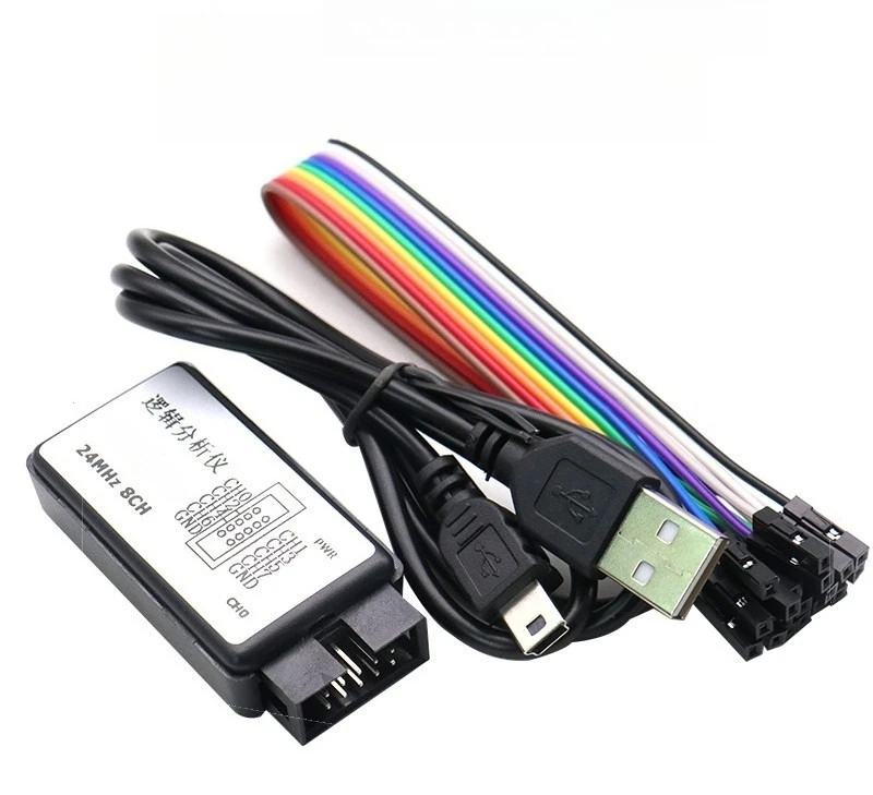 For USB logic analyzer, microcontroller, suitable for ARM FPGA debugging sharp tool 24M sampling 8 channels