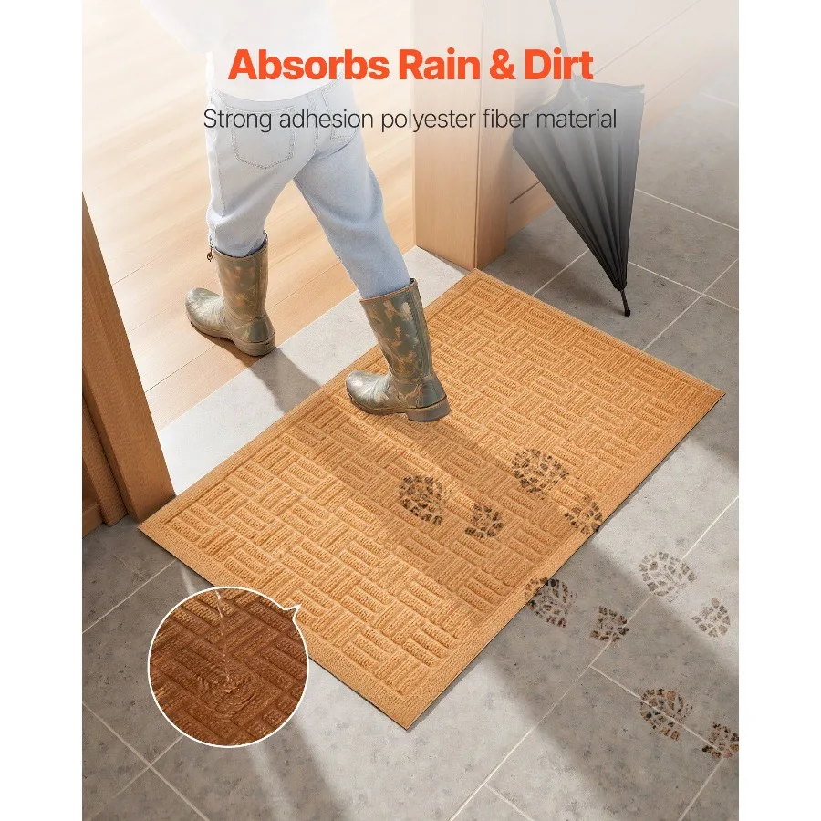 

Door Mat, 29.53 x 17.72 Inch, Front Door Mat Outside Entrance with Non-slip Rubber Backing, Dirt-Resistant & Absorbent, Easy to