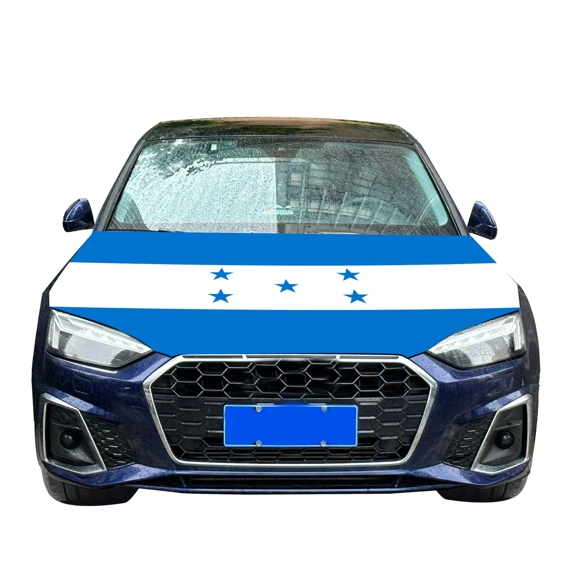 Honduras Car Hood Cover Flag  Universal Size Elastic Polyester 120x150cm for Car Decor