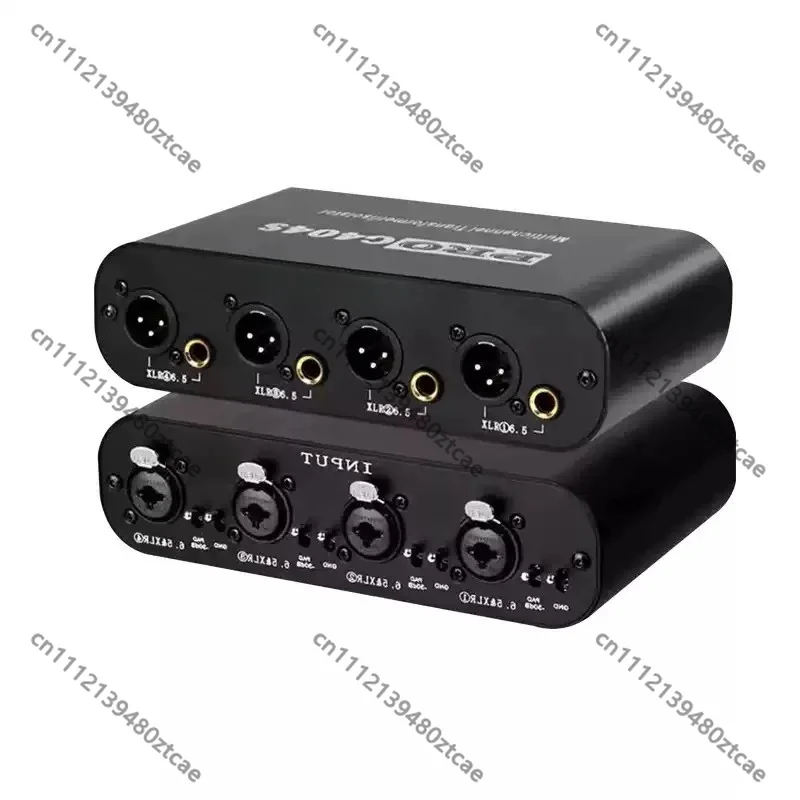 4-Way Audio Noise Reduction Isolator Ground Hum Eliminator, 6.5mm Port Anti-interference Filter for Mixer and Power Amplifier