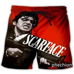 phechion New Men/Women Scarface 3D Printed Casual Shorts Fashion Streetwear Men Loose Sporting Shorts L96