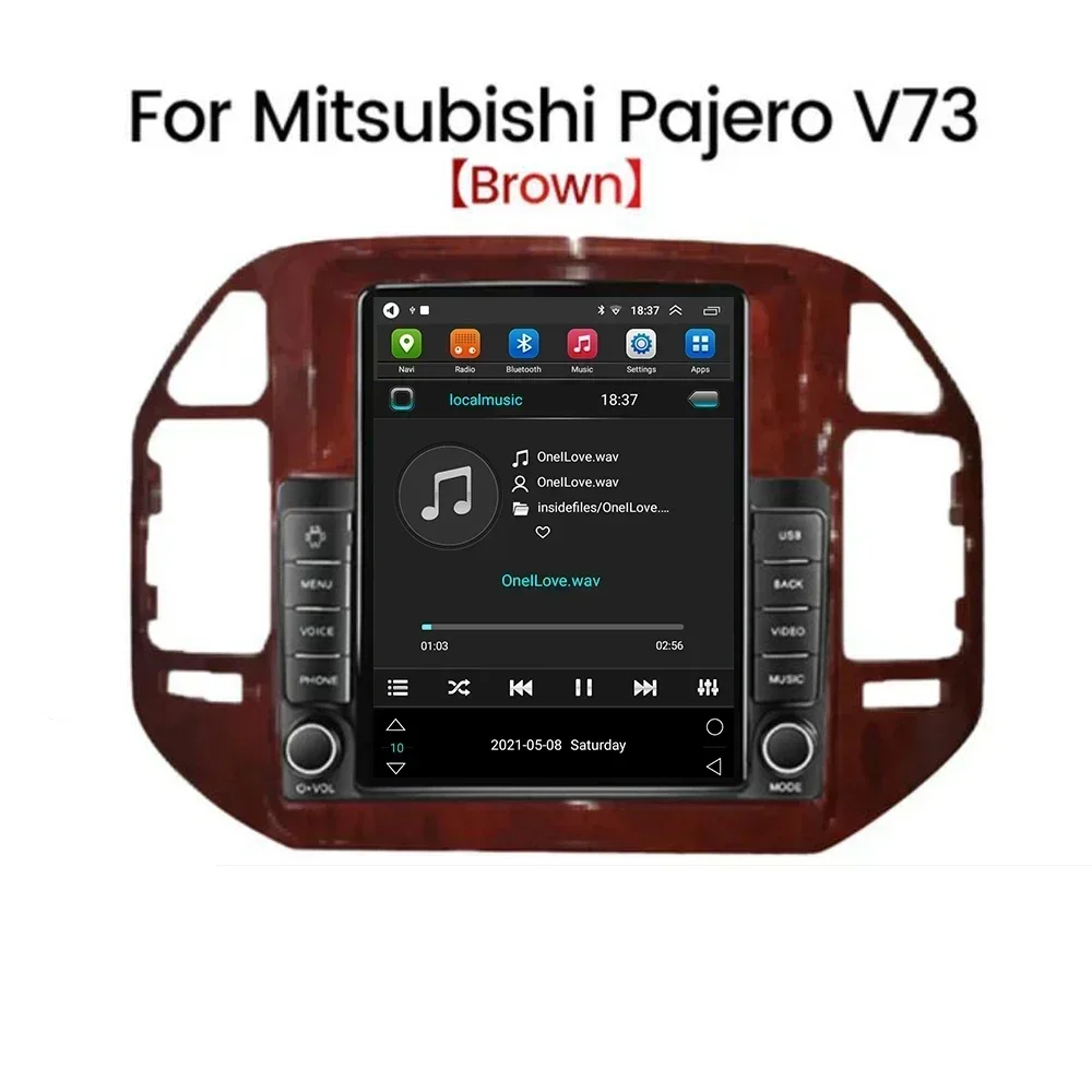 Car Radio For Mitsubishi Pajero V60 V68 V73 1999-2006 Tesla Vertical Screen Navigation GPS Android Stereo Receiver 2 Din Camera