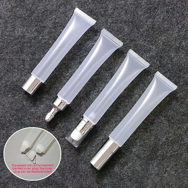 

1Pcs 20ml Empty Squeeze Soft Containers PE Transparent Lip Gloss Tubes Bottle Sample Bottle Refillable Lip Gloss DIY Container