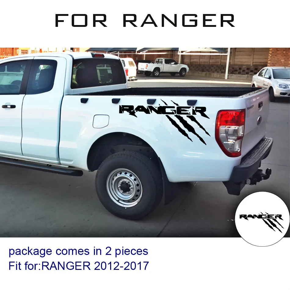 

Car decals paw power Scratch protection vinyl graphics car stickers fit for Ford Ranger 2012 2013 2014 2015 2016 2017 2018 2019