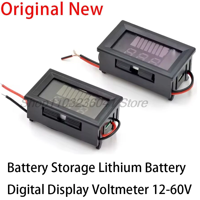 Car Battery Charge Level Indicator 12V 24V 36V 48V 60V Lithium Battery Capacity Meter Tester Display LED Tester Voltmeter