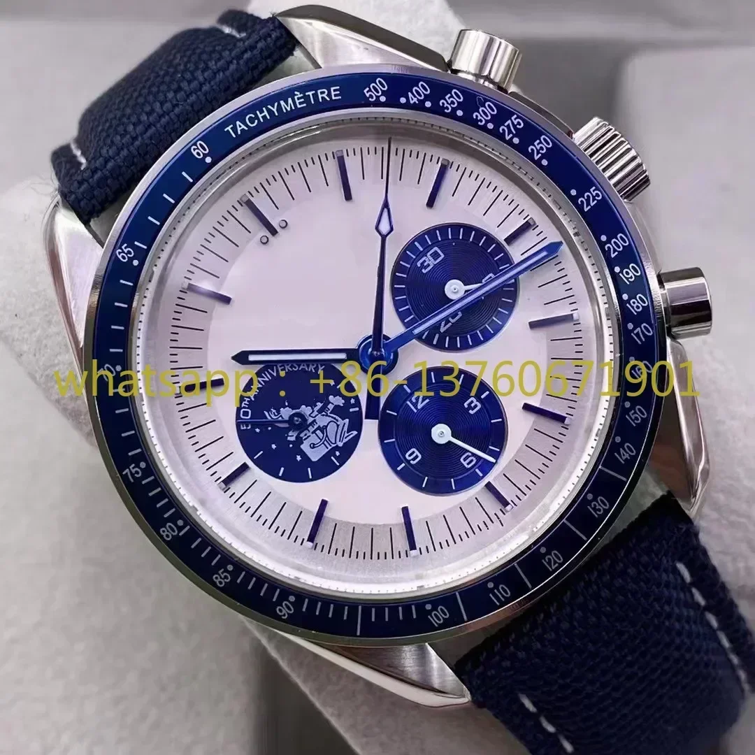 2023 New Automatic Watch for Men Mechanical Watch Stainless Steel Black Blue Canvas Leather Sapphire Ceramic Bezel