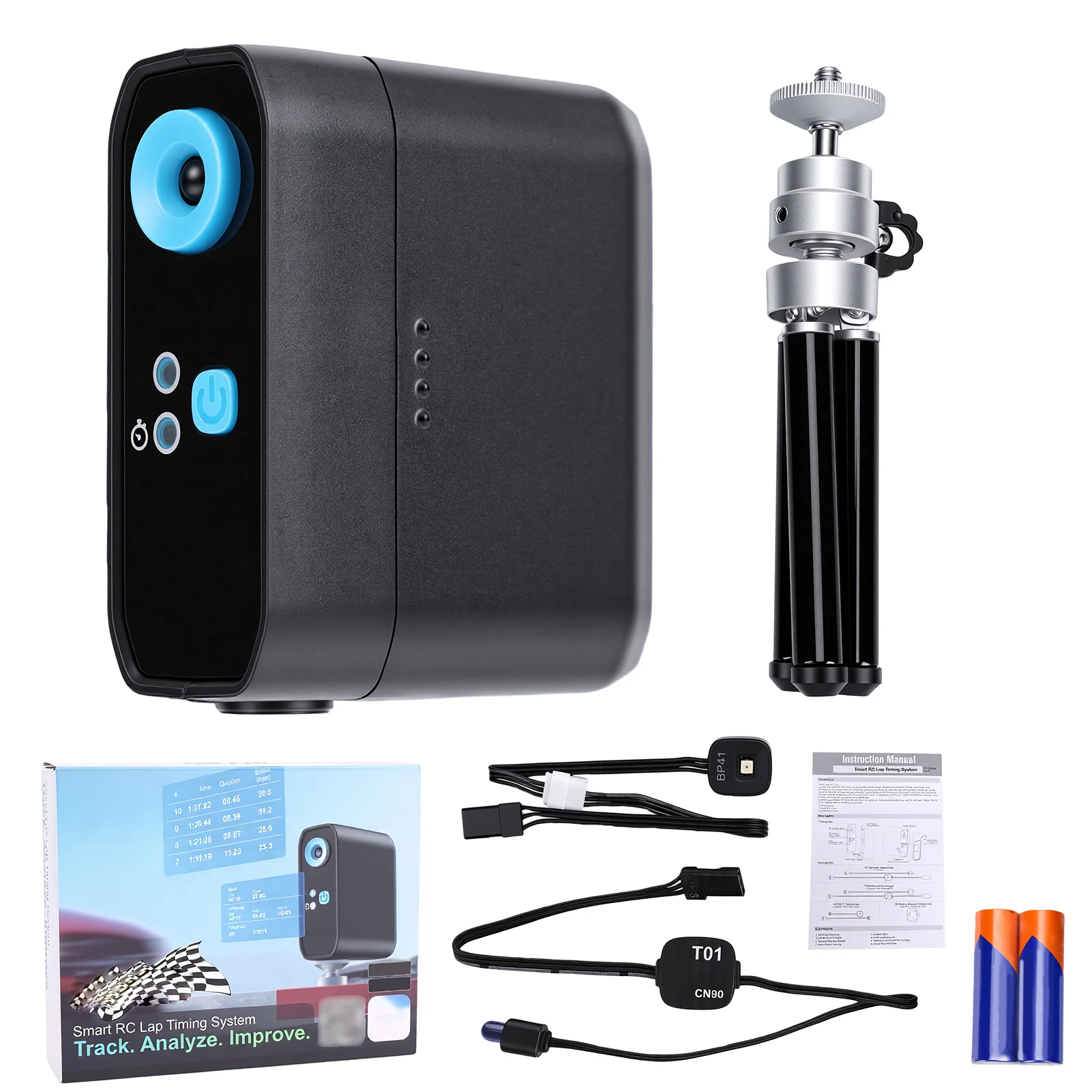 Smart RC Lap Timer System Infrared Sensor  Bluetooth 5.0 ID Management Multi‑Car Racing for RC Practice Racing Outdoor Track