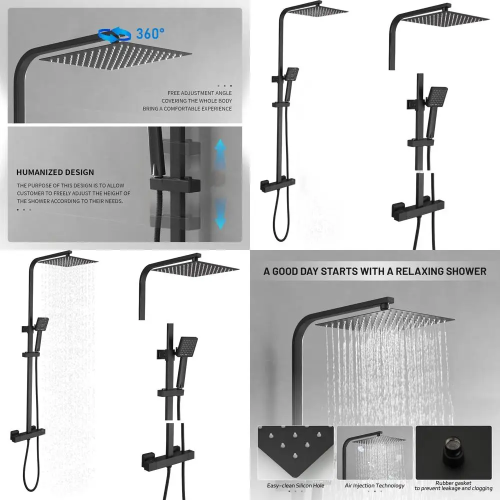 

10-дюймовая душевая система с ручным распылителем, двухфункциональная уличная душевая система для настенного монтажа в ванной или на заднем дворе