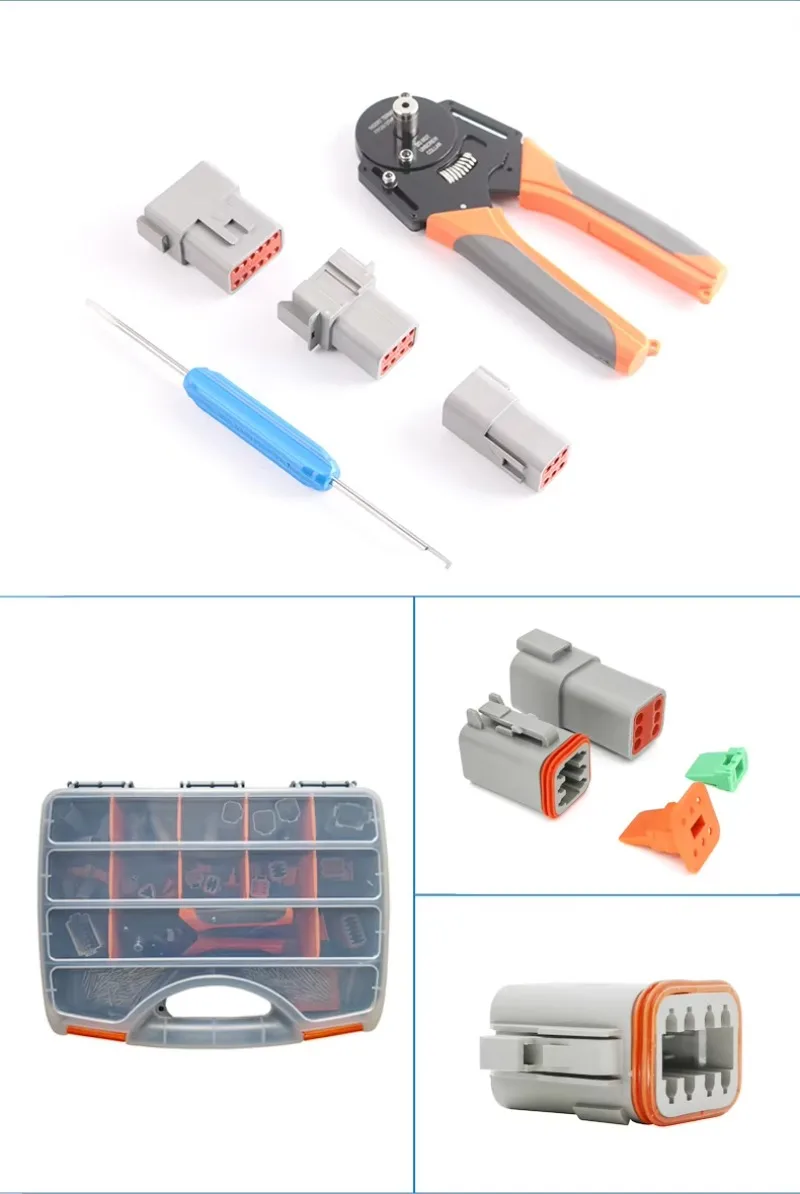 Connector Kit with Crimping Tool Female Male Automotive Stamped Contacts for Auto Connectors  Wire Connectors