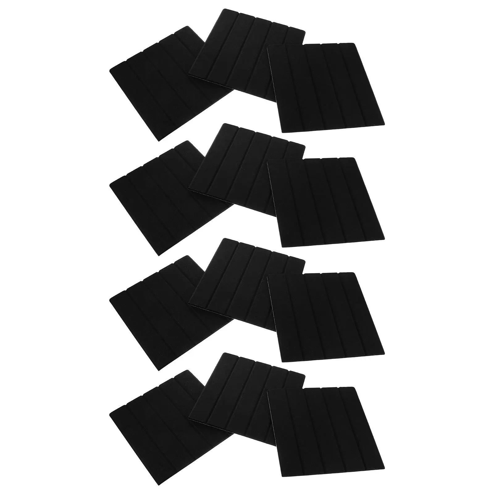 12 painéis acústicos à prova de som, listra vertical, painel de parede de poliéster, redução de ruído para estúdios, teatros, escritórios, som