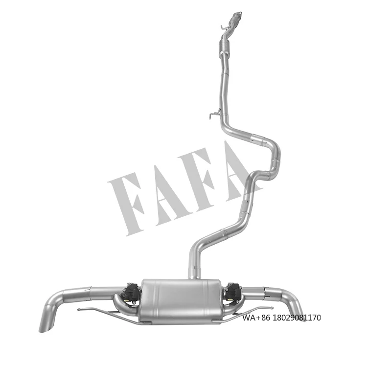 

Высокопроизводительная выхлопная система для A180 W177 1.3T: средняя и концевая секции с электрическим клапаном и глушителем