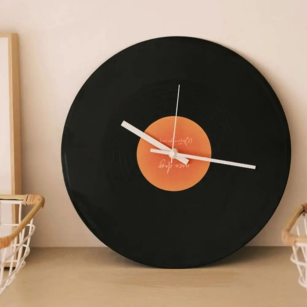 Sunset Vinyl Record Wall Clock Silent Mechanism Minimalist Retro Vinyl Record Clock High-end Ornament Decorative Wall Clock