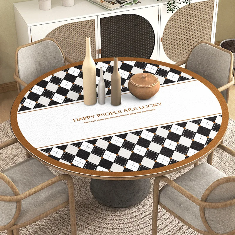 

Waterproof Oil-Proof PVC Round Tablecloth for Small Round Coffee Table, Insulation Dining Table Mat Home Decoration
