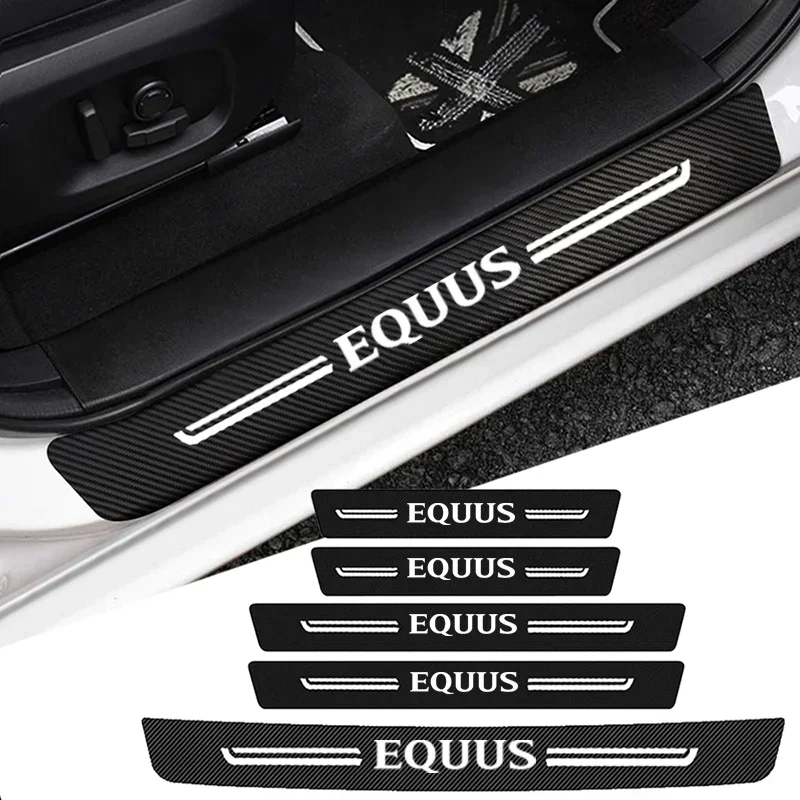 

Car Door Threshold Sill Scuff Plate For Hyundai EQUUS Badge Carbon Fiber Trunk Door Bumper Strips Anti Scratch Protective Tape