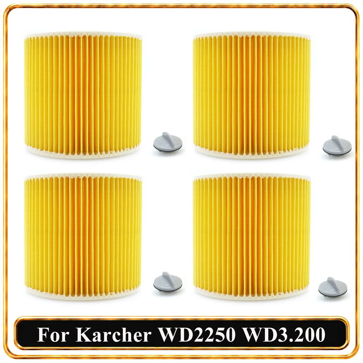 For Karcher Cartridge WD2250 WD3.200 MV2 MV3 WD3 Karcher Filter Parts Air Dust HEPA Filters Vacuum Cleaners Replacement