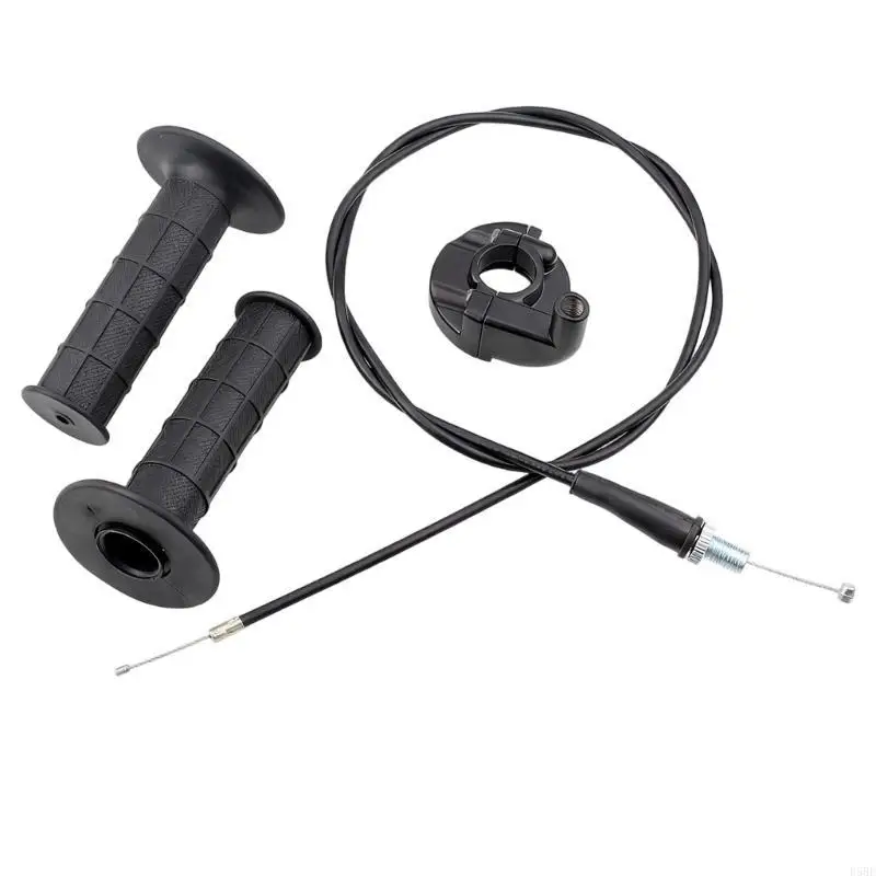D5BE Wear Resistant Heavy Duty ABS Throttles Grip Set With Seamless Killing Switches Functionality For 50CC 150CC 250CC Bikes
