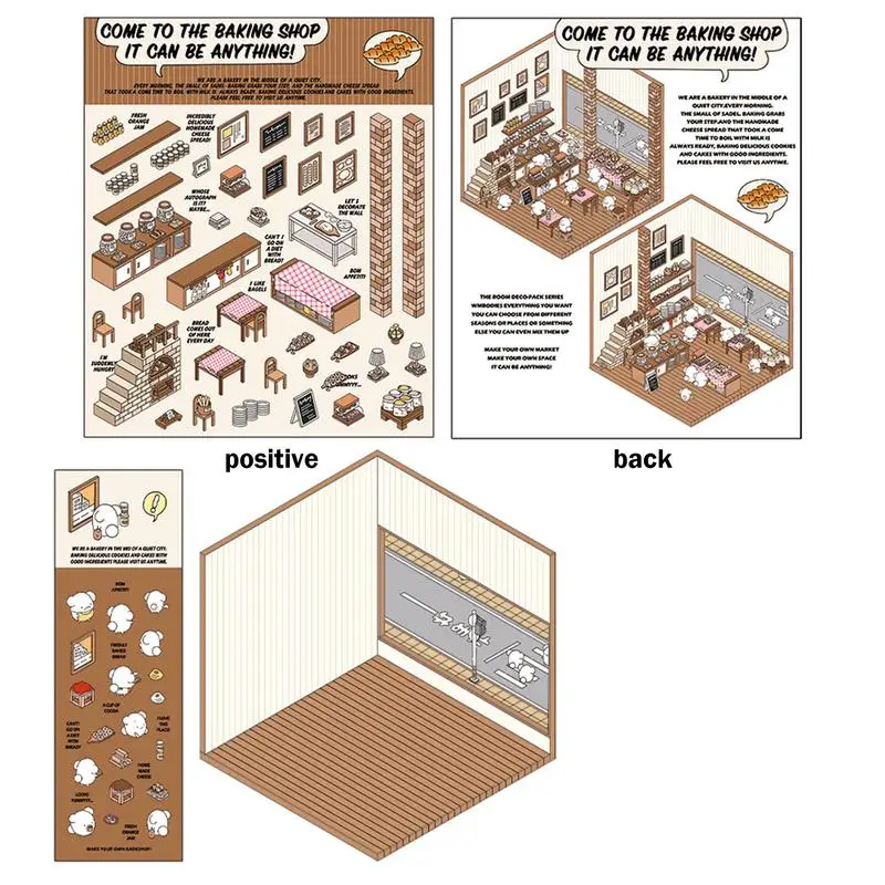 あなた自身の家のステッカー、3D造園ステッカー、スーパーマーケット、ベーキング、ランドリールーム、家族の本の装飾、子供のための安全なおもちゃを作りましょう