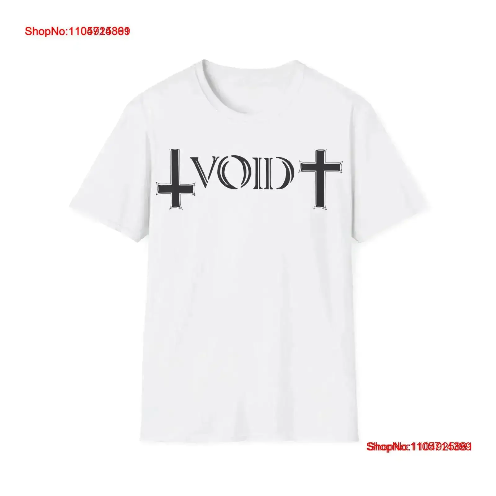 VOID Logo 1 Color Softstyle T Shirt vintage Washed fashion Stretched homme Casual Top For Everyday Wear streetwear Stylish