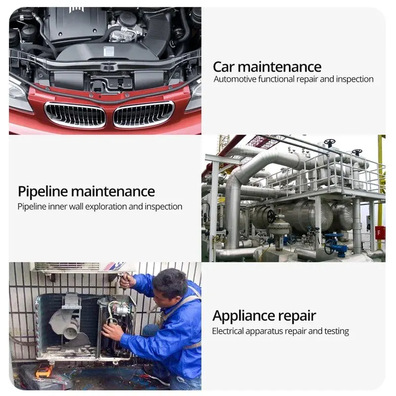 1080P Digital Borescope Inspection Camera 5.5mm Single & Dual Lens Industrial Endoscope With 5 Inch LCD Screen 6 LED For Sewer