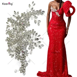 6PCS Colorful Bridal Headpiece with Shiny Rhinestone Headdress Pageant Hair Accessory for Women Bride Wedding WHD-096