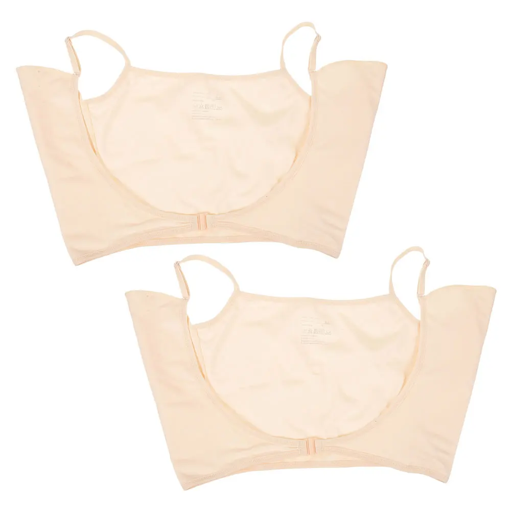 

2pcs Lightweight Sweatproof Vest For Women Breathable Washable Reusable Underarm Sweat Pad Summer Beach Outdoor Use Swimming