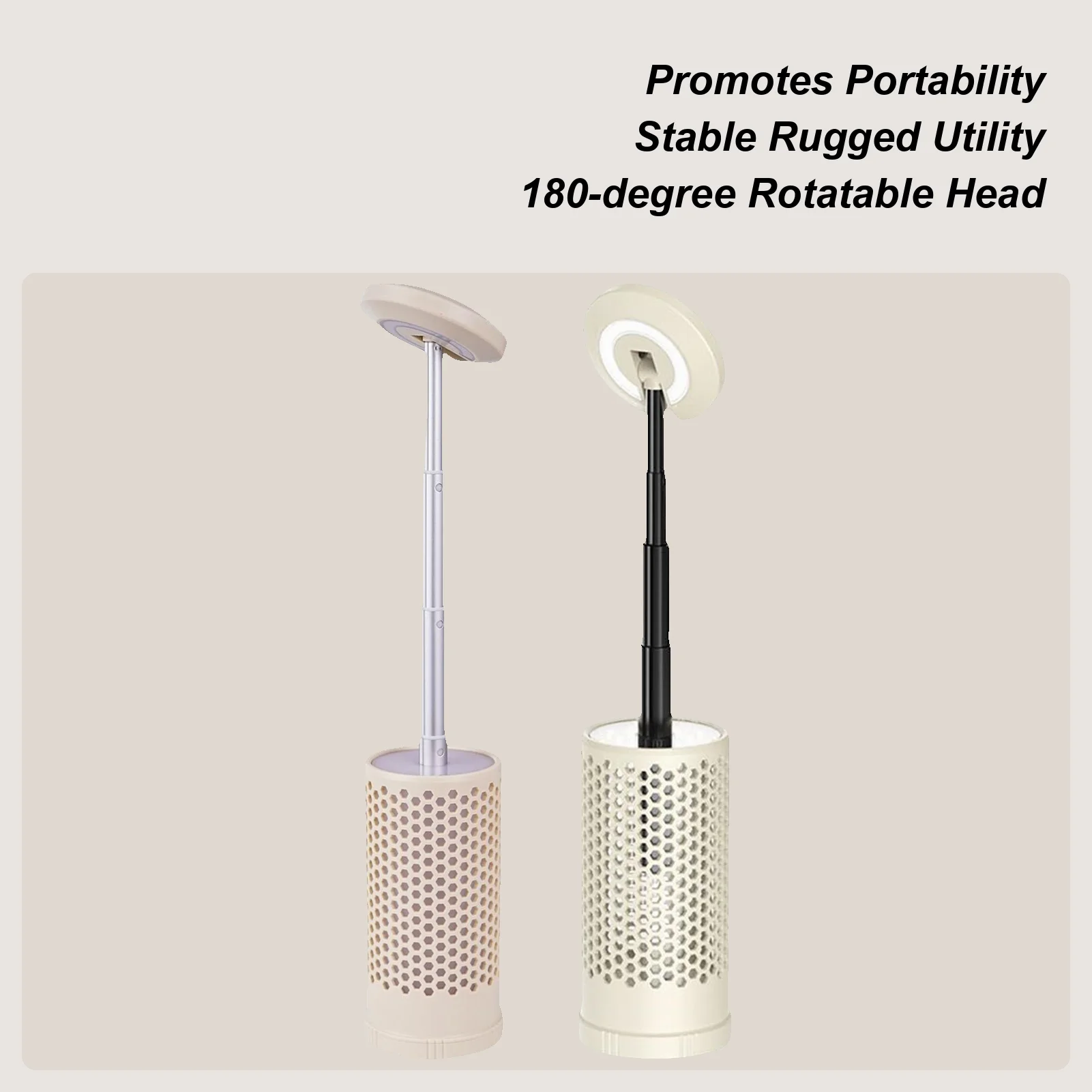 キャンプライト-led-キャンプランプ充電式ワークライトハング可能なハンドヘルド格納式ダブルカラー防水ビーチテント用