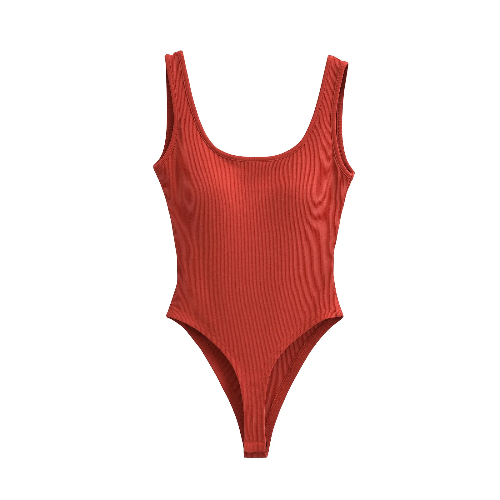 섹시 윈드 U넥 스트랩 베스트 여성 타이트 발란스 속옷 베이스 레이어 원피스 옷 (가슴 패드 포함)