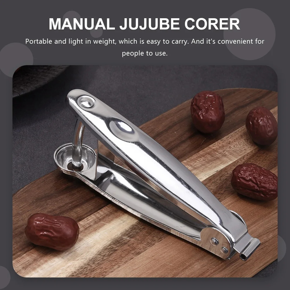

Stainless Steel Manual Red Dates Remover Gadget Fruit Nucleus Removing Tool Portable Lightweight Kitchen Gadget