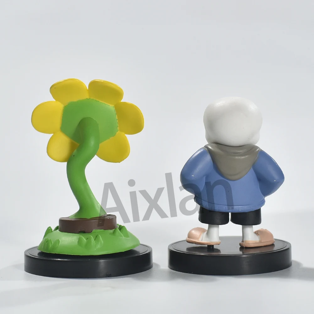 Aixlan UNDERTALE Figure Flowey Sans Q Version PVC Action Figure Amine Birthday Gift Collectible Figurine